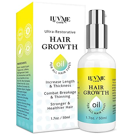 Luv Me Care Hair Growth Oil Hair Growth Serum for Thicker Longer Fuller Healthier Hair | 1.7 oz
