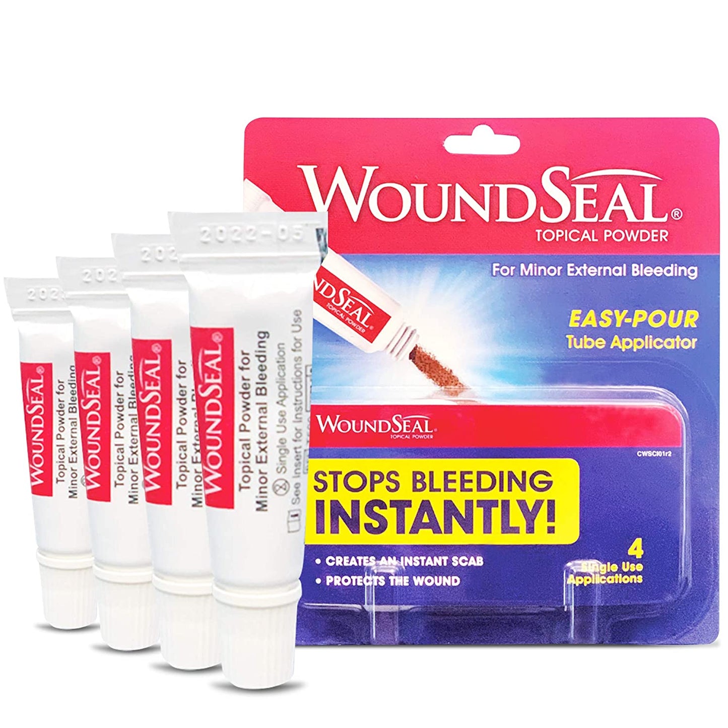 Biolife WoundSeal Topical Powder for Minor External Bleeding, 4 Single Use Applications