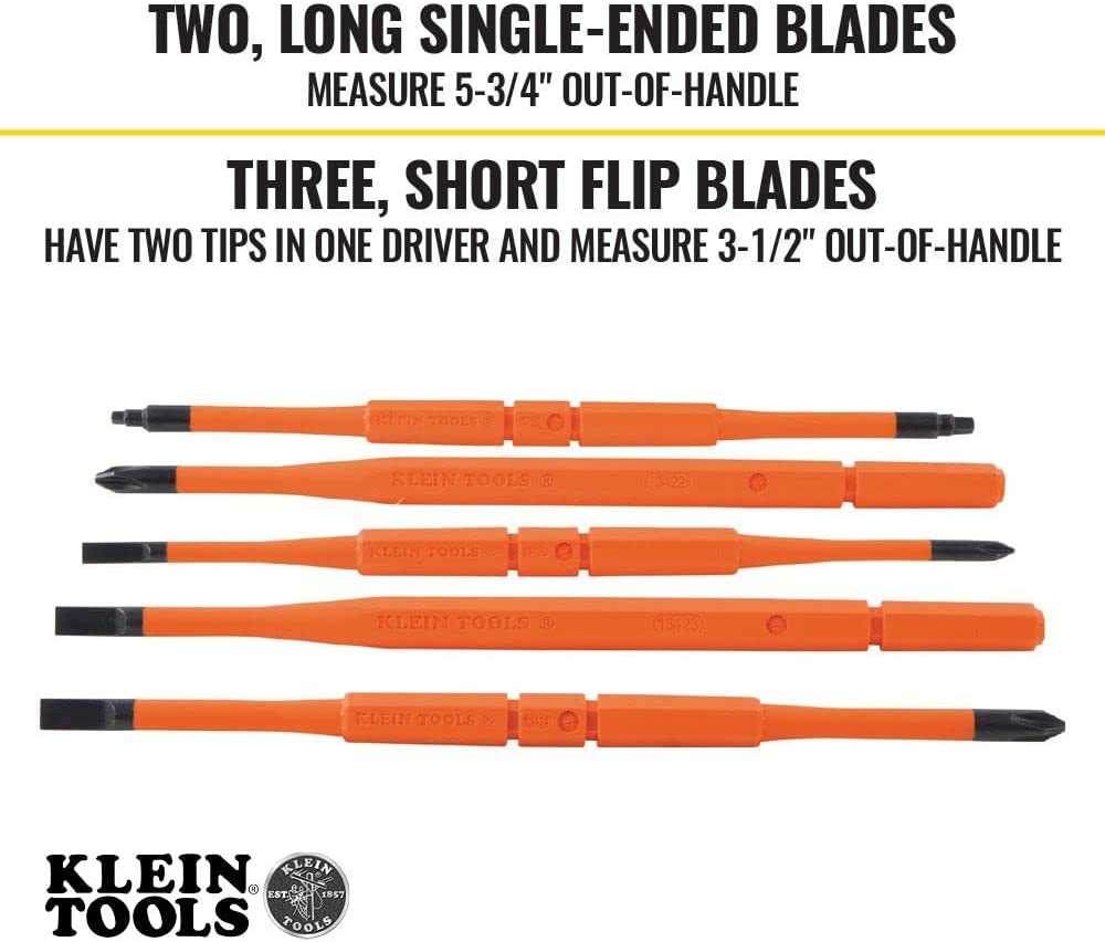 Klein Tools 8-in-1 Interchangeable Insulated Screwdriver Set 32288
