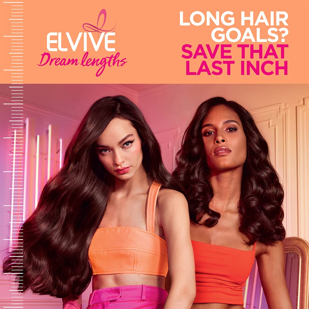 L’Oreal Paris Elvive Dream Lengths No Haircut Cream Leave in Conditioner with Fine Castor Oil &Vitamins,6.8 fl.oz/200ml