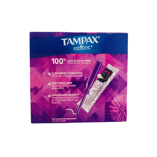 Tampax Radiant Super, Unscented, 28 Tampons
