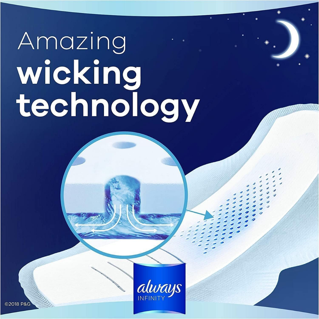 Always Infinity FlexFoam Extra Heavy Overnight 5 Size, 22 Pads