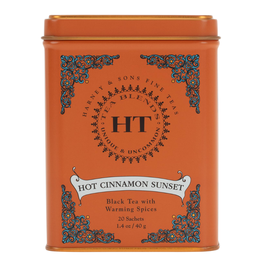 Harney & Sons Hot Cinnamon Sunset Black Tea with Spices 20 Sachets, 1.4 oz / 40 g