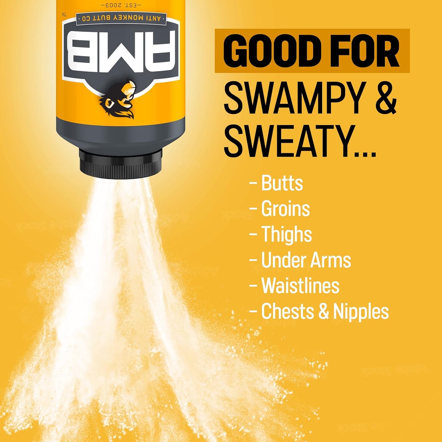 Anti Monkey Butt Co. Anti Friction Body Powder With Calamine For Soothing Relief 8oz / 227g