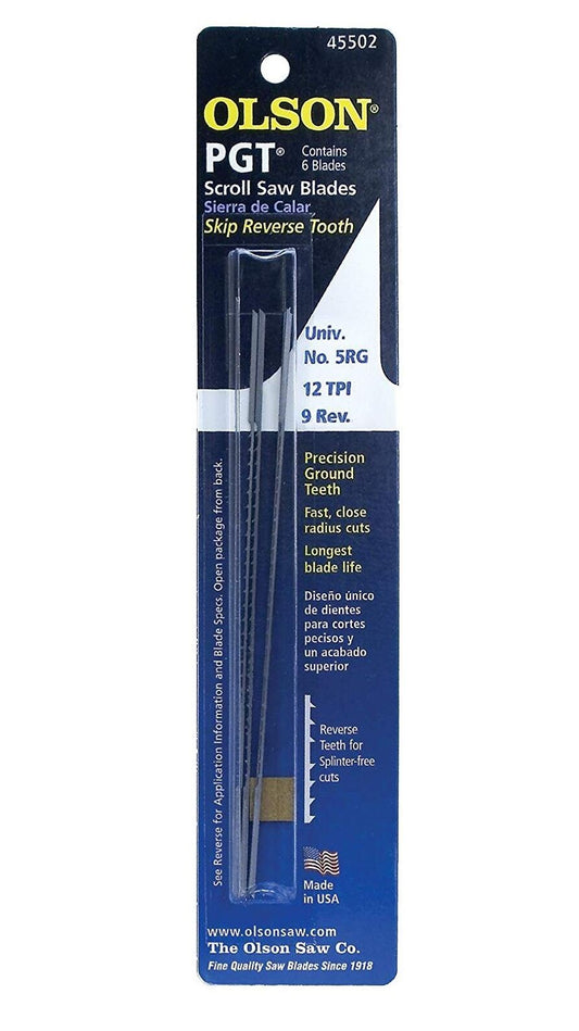 Olson PGT Scroll Saw Blades Reverse Tooth 45502