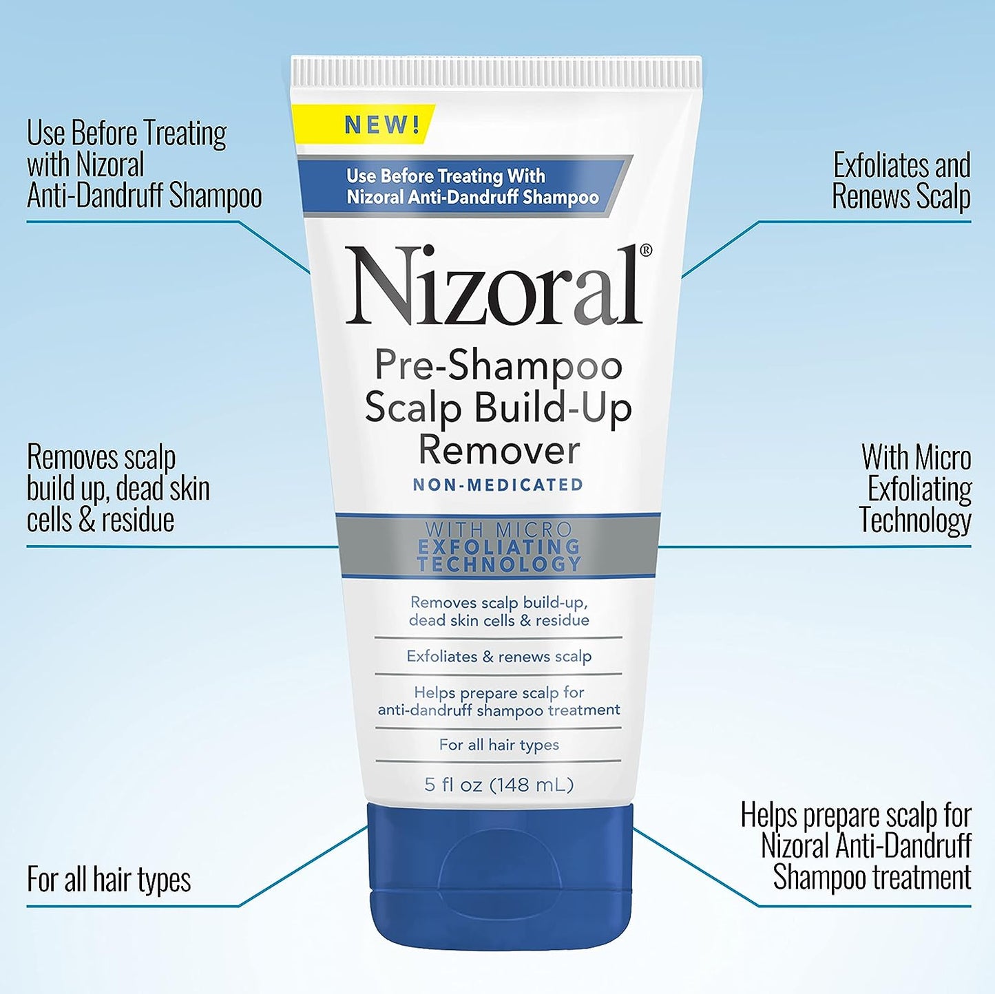 Nizoral Pre-Shampoo Scalp Build-Up Remover Non-Medicated with Micro Exfoliating Technology - 5 fl oz/148ml