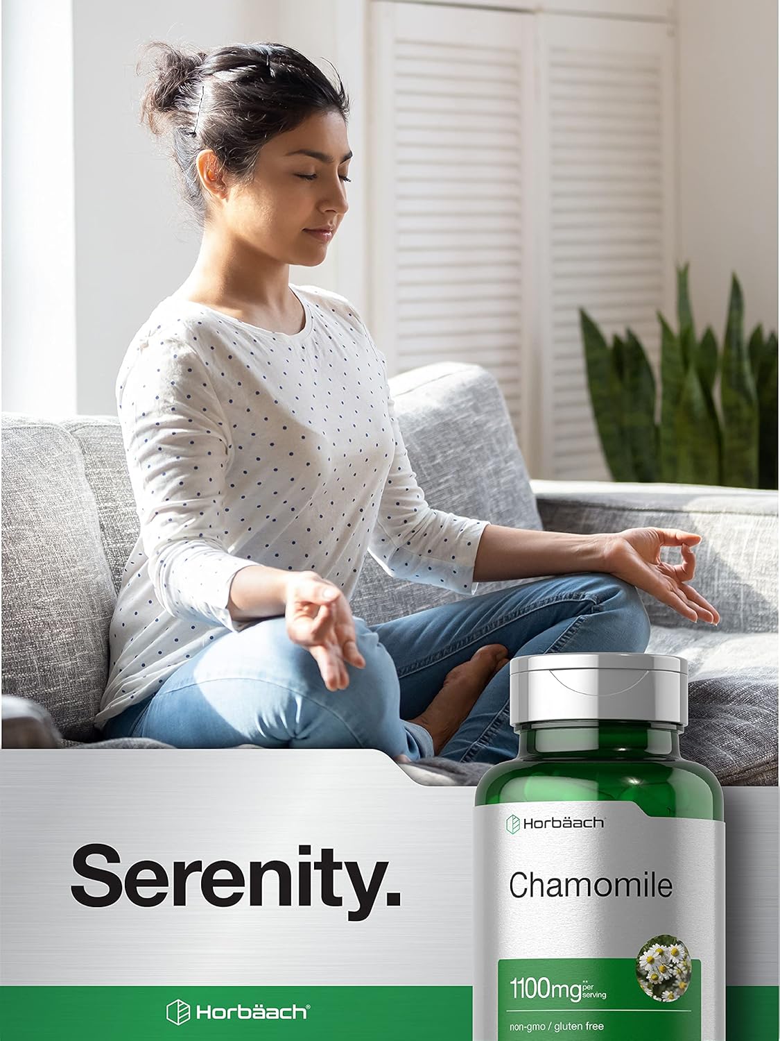 Horbaach Chamomile 1100mg Supplement 200 Capsules