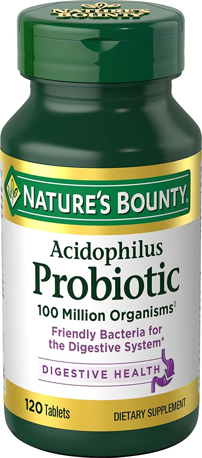 Nature's Bounty Probiotic Acidophilus, 120 Tablets