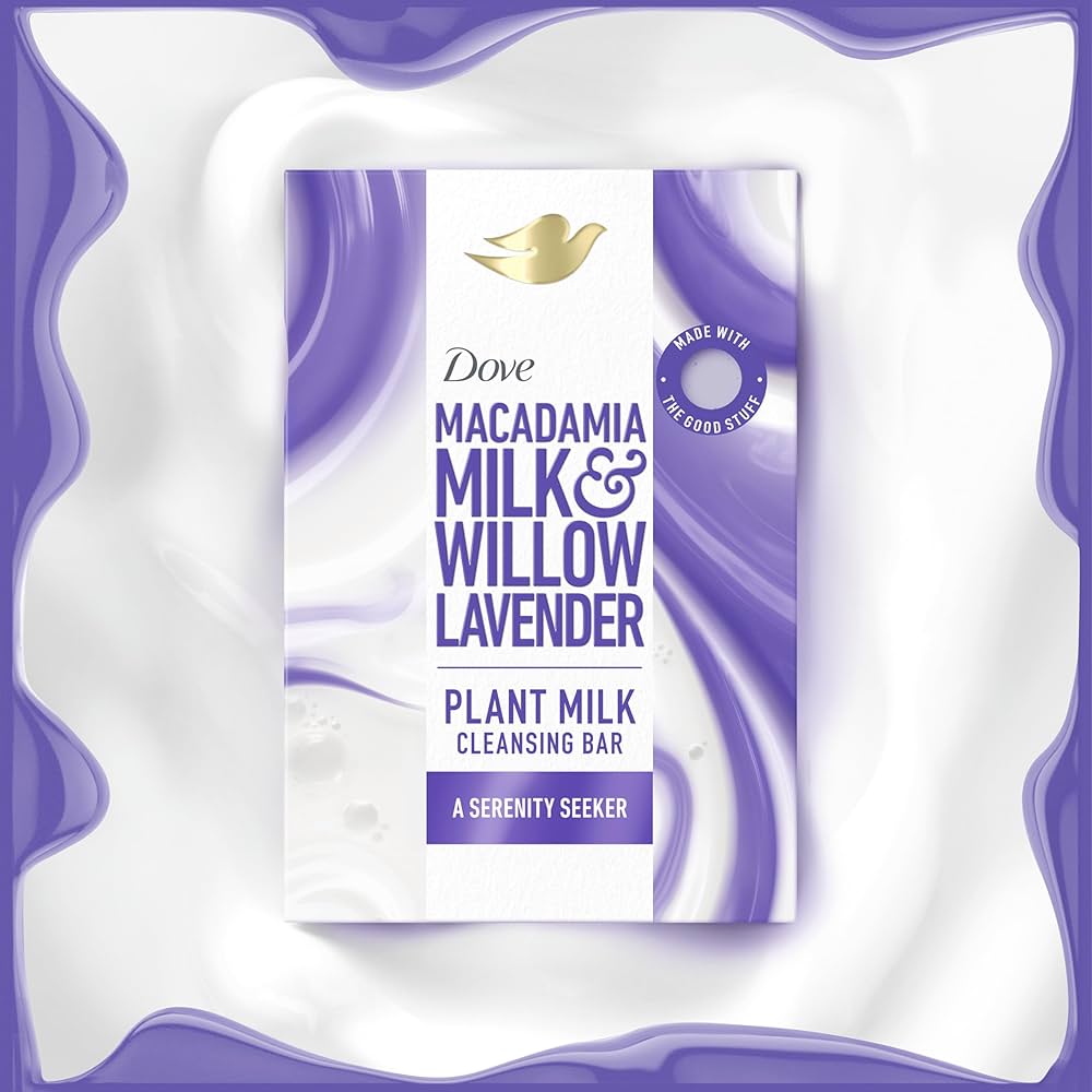 Dove Plant Milk Cleansing Bar Soap for Moisturized Skin, 5 oz