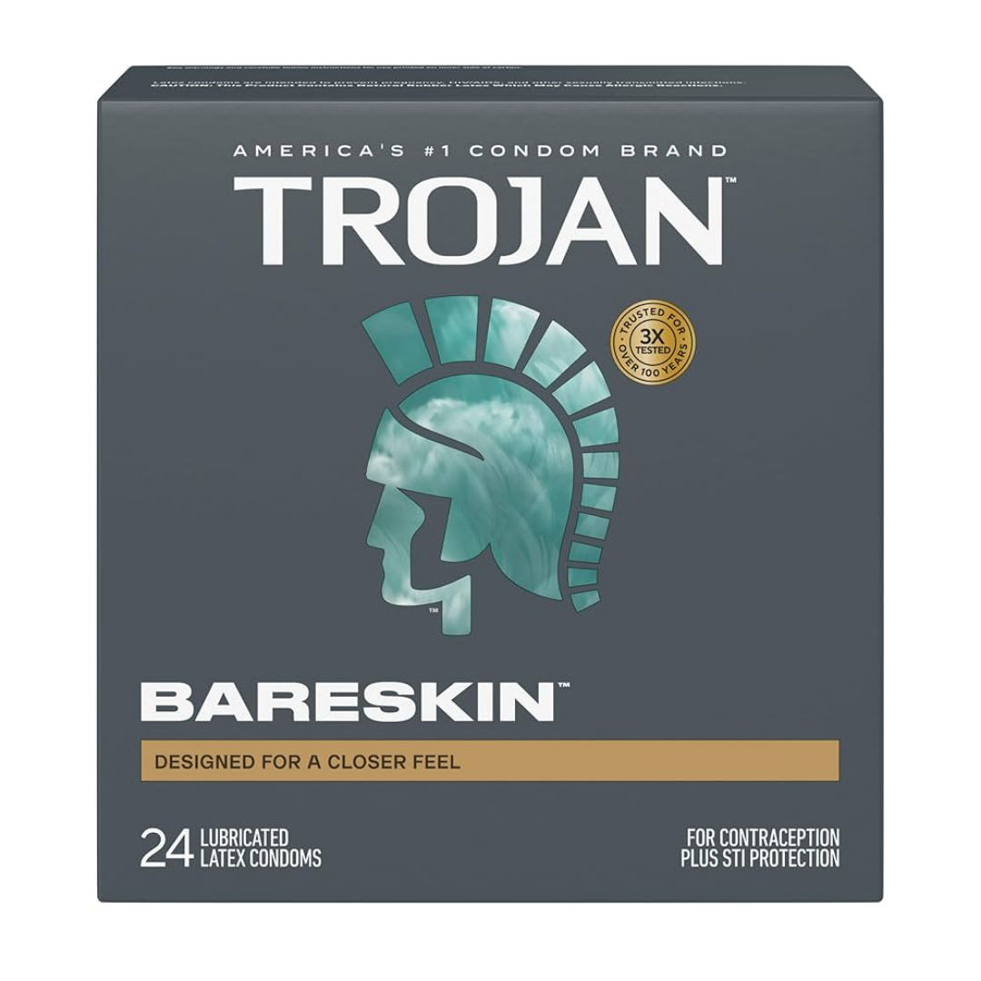 Trojan Bareskin Thin Premium Lubricated Condoms 24 Count