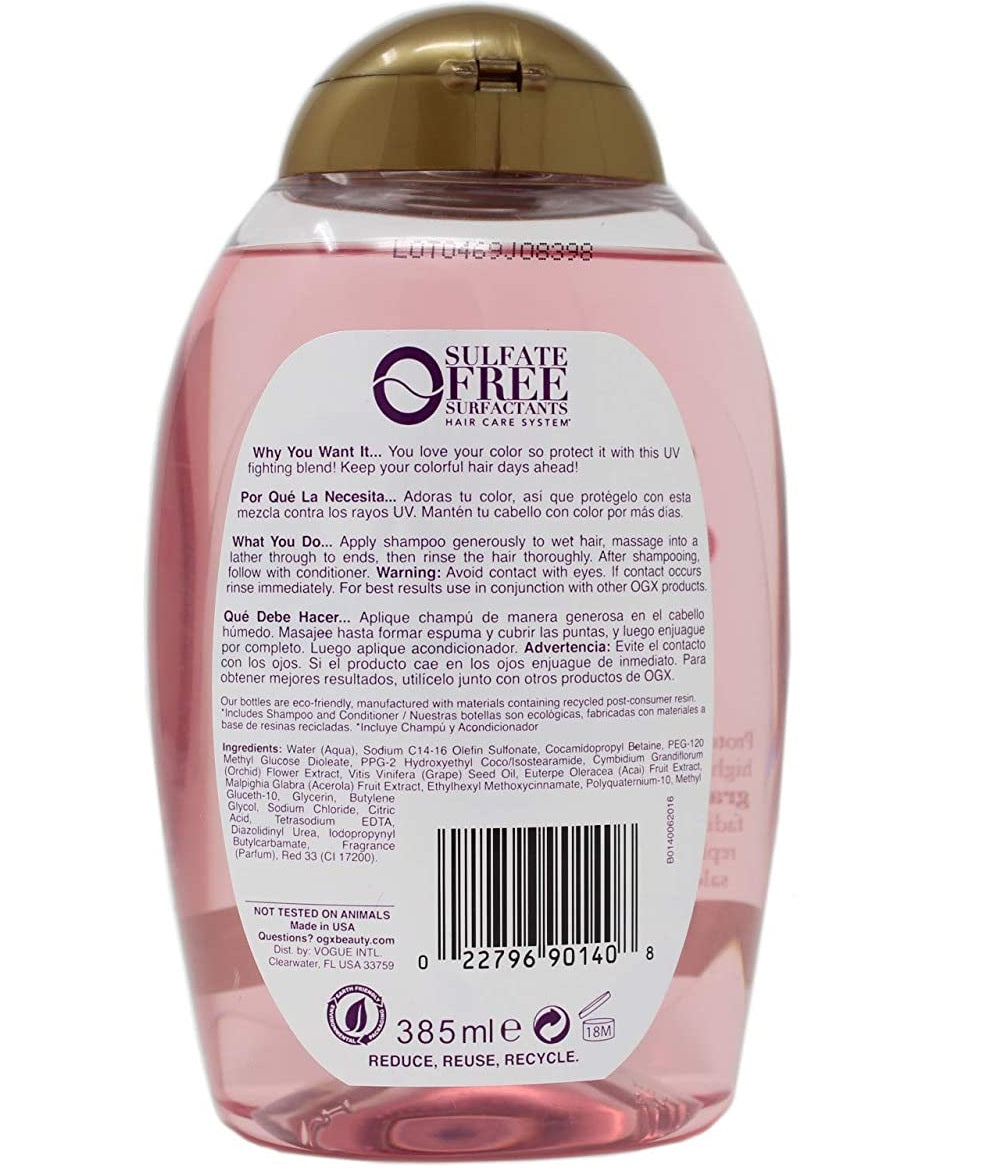 OGX Fade - Defying + Orchid Oil Shampoo with UVA / UVB Sun Filters 385 ml / 13 fl oz