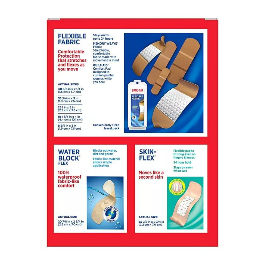 Band-Aid Brand Adhesive Bandages Value Pack (163 Assorted Bandages)