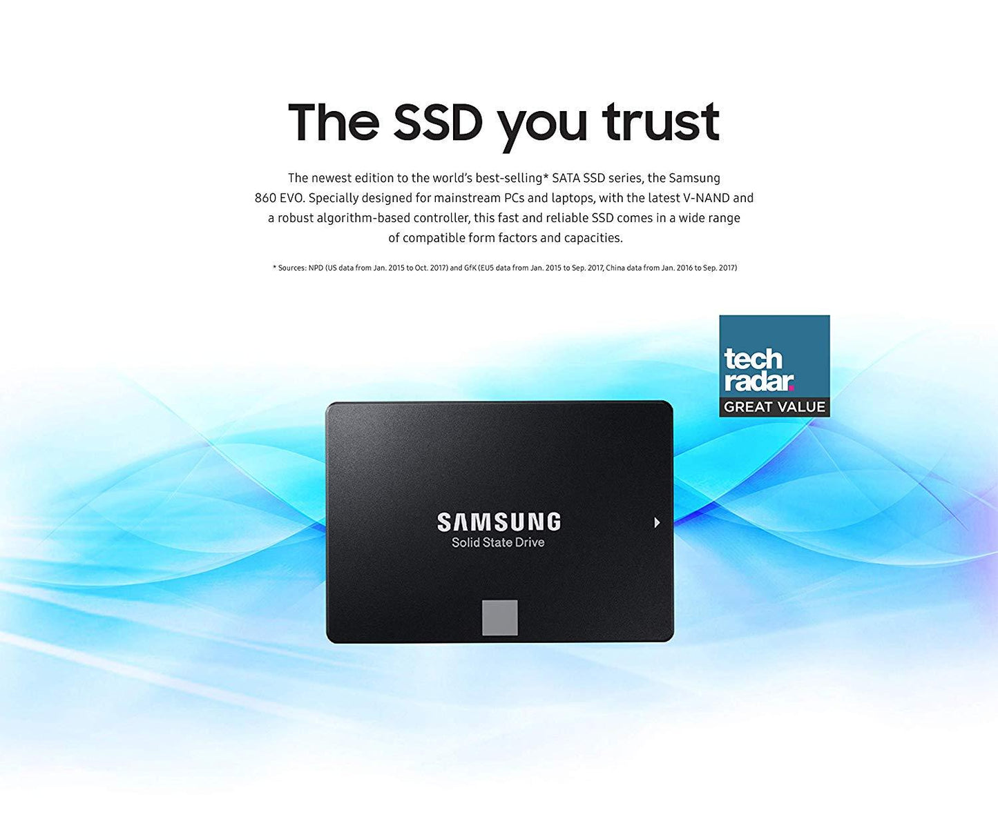 Samsung 860 EVO 1TB 2.5 Inch SATA III Internal SSD (MZ-76E1T0B/AM) 1 TB