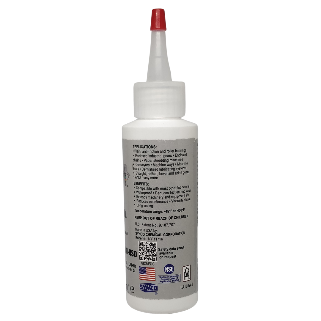 Super Lube 51004 Synthetic Oil, High Viscosity, 4 oz Bottle,Translucent white