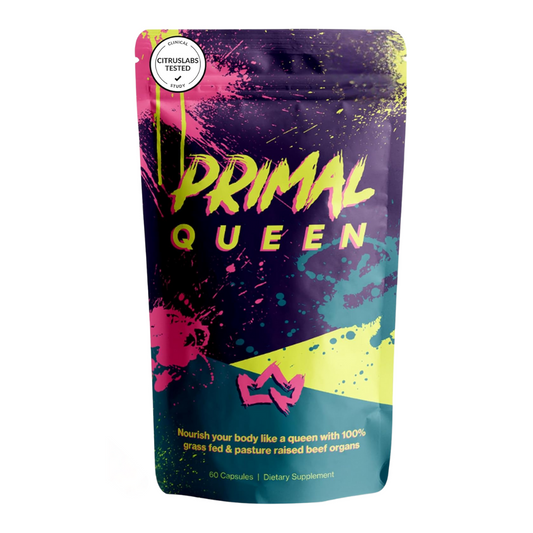 Primal Queen Grass Fed & Pasture Raised Beef Organs Dietary Supplement, 60 Capsules