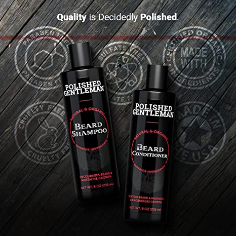 Beard Shampoo and Conditioner for Beard Growth | Beard Wash and Conditioner with Biotin 4oz