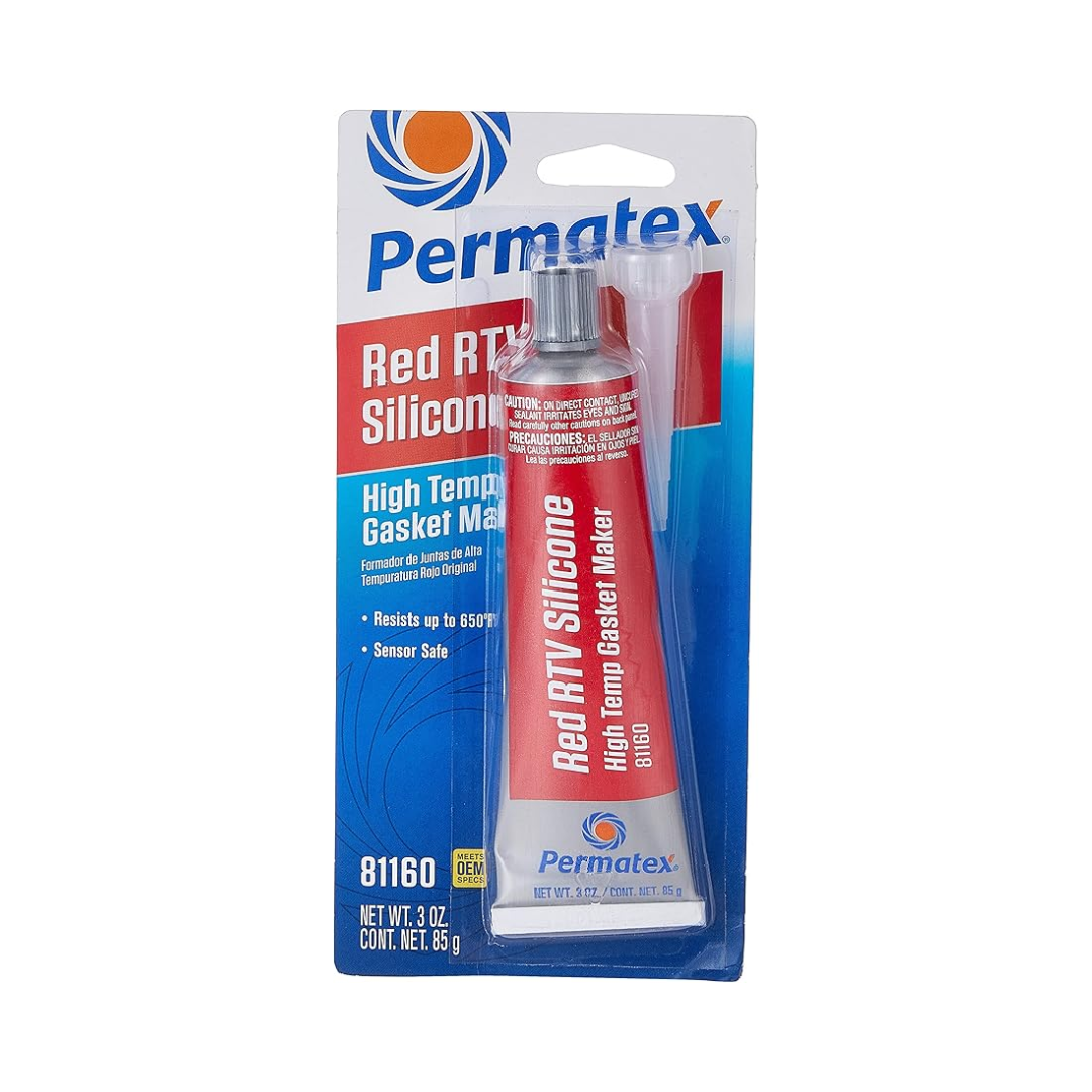 Permatex Red RTV Silicone High Temp Gasket Maker 81160, 3 oz
