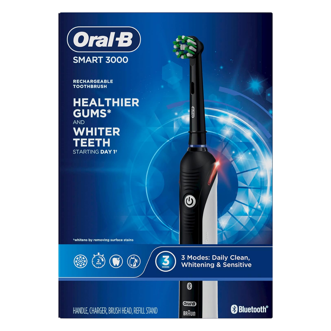 Oral-B Smart 3000 Rechargeable Toothbrush, Black