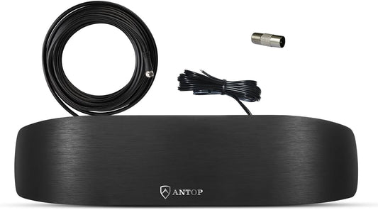 Antop Bow Amplified Indoor AM/FM Antenna AT-217FM 50 Mile Range