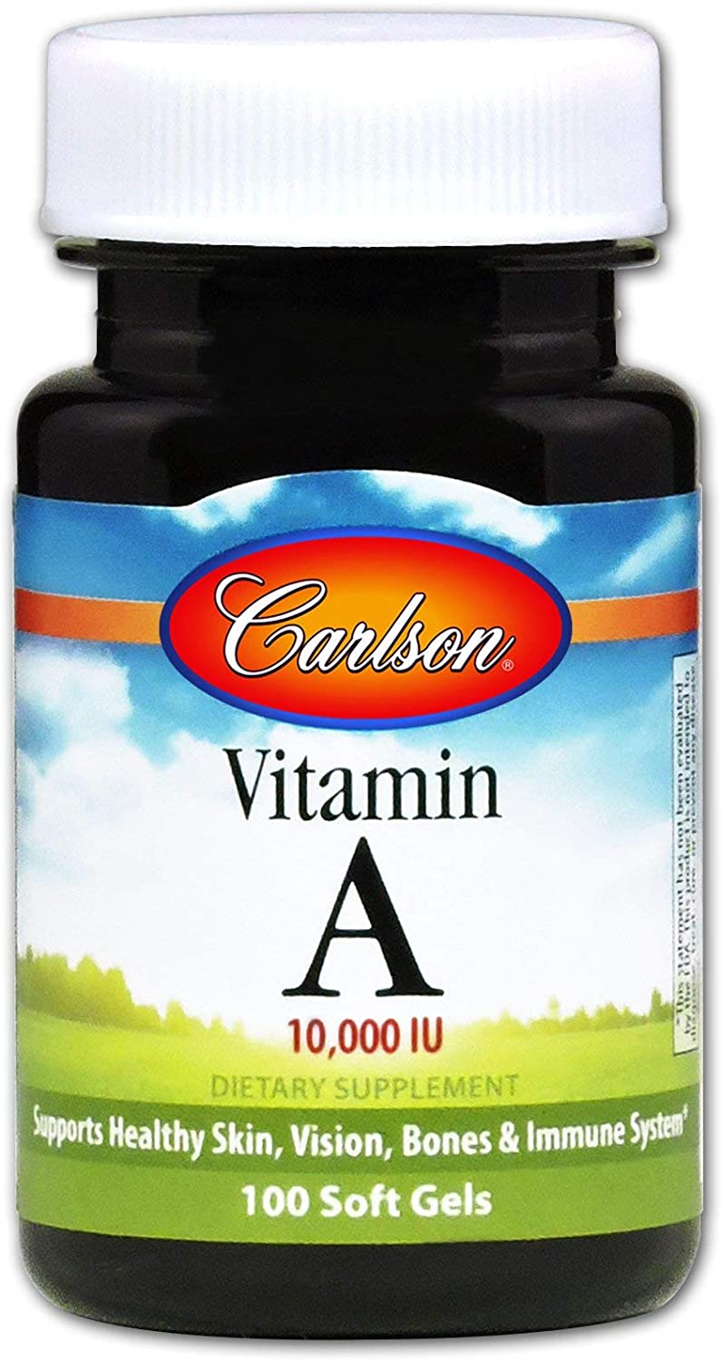 Carlson Vitamin A 10,000 IU (3,000 mcg RAE) 100 Softgels