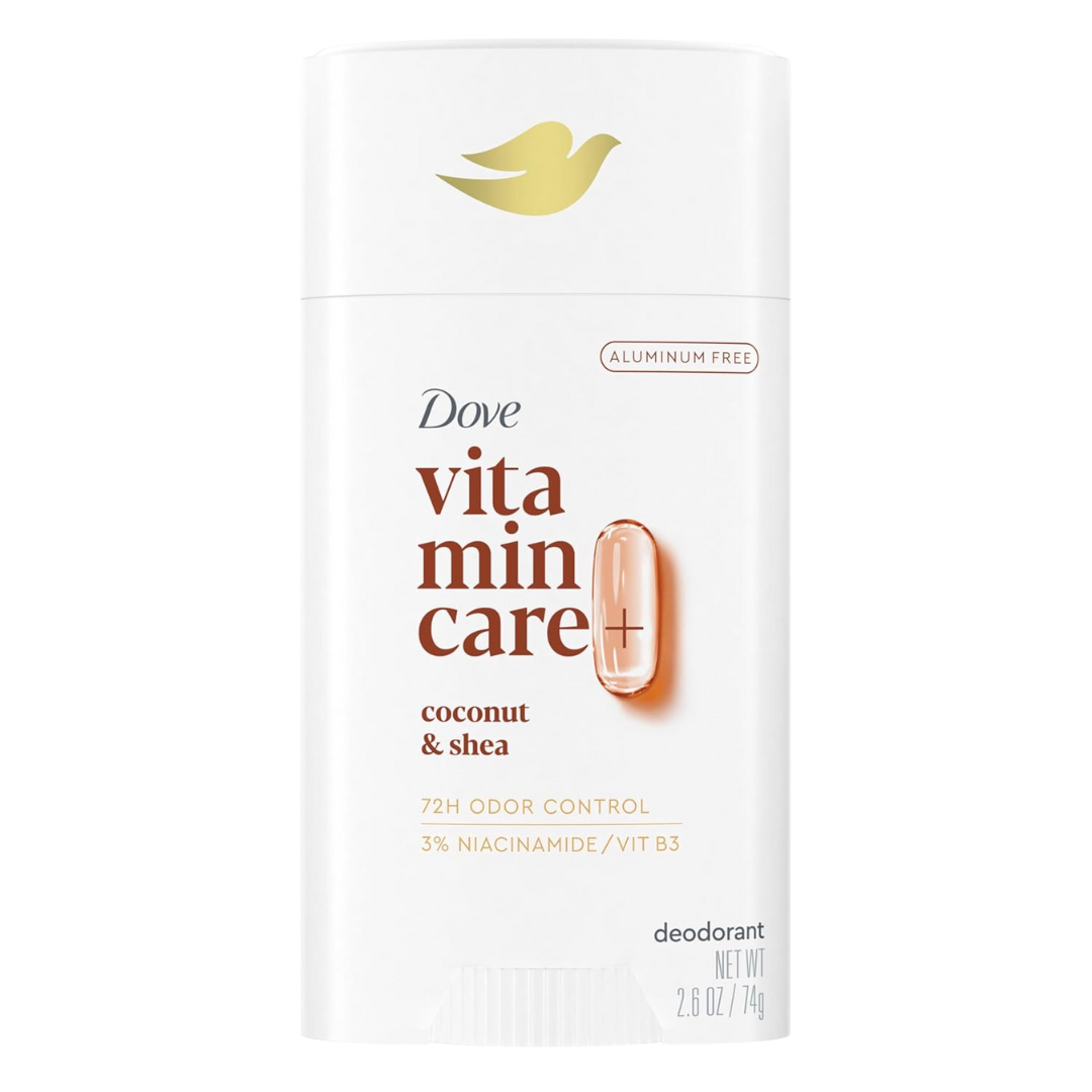 Dove VitaMinCare+ Aluminum Free Deodorant Stick Coconut & Shea, 74 g / 2.6 oz
