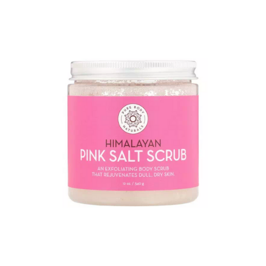 Pure Body Naturals Himalayan Pink Salt Exfoliating Scrub, 12 Fl. Ounce