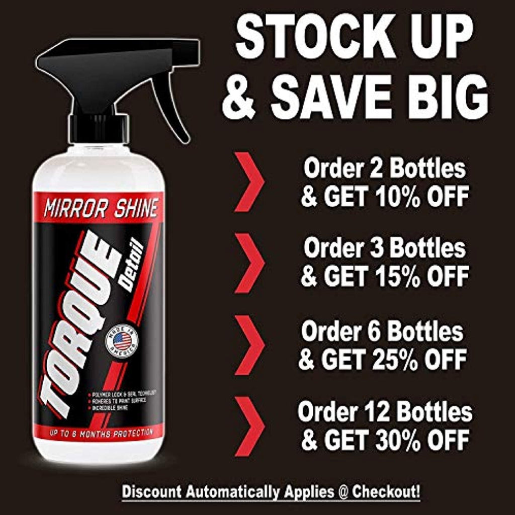 Mirror Shine Super Gloss Wax & Sealant Hybrid Spray by Torque Detail (16 oz) Bottle