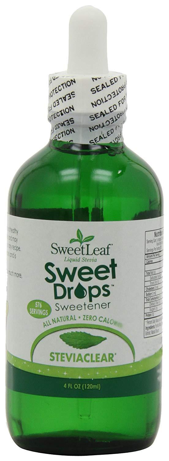 SweetLeaf  Liquid Stevia, Sweet Drops Sweetener 120ml (Steviaclear)