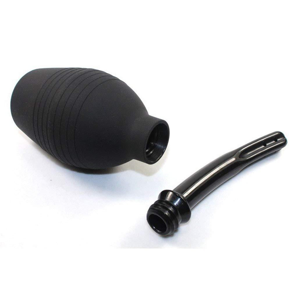 Douche And Enema Flush Bulb Flex Tip Cleaning Bulb Portable Insert Vaginal Douche Medical-Grade Deluxe Home Enema for Anal or Vaginal Douching Aids in Hygiene 10oz (Black)
