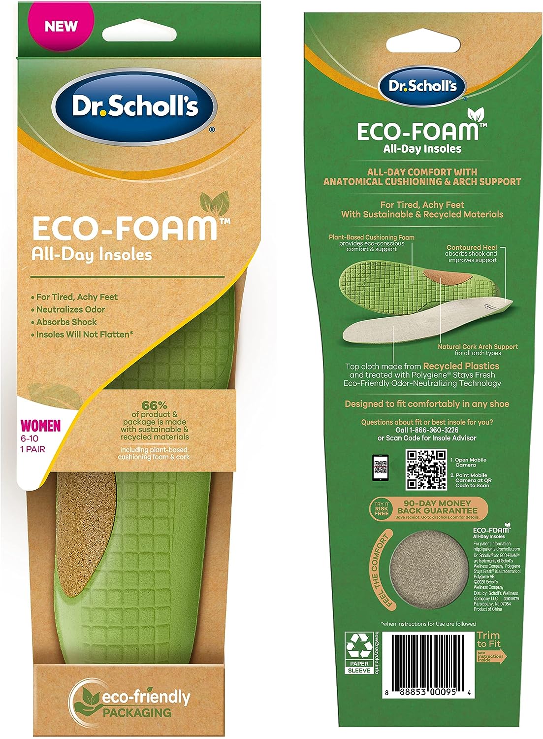 Dr. Scholl's Eco-Foam Insoles All-Day Insoles - Women 6-10 (1 Count)