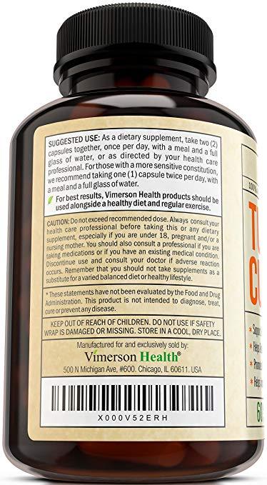 Vimerson Health Turmeric Curcumin with Bioperine (60 Vegetarian Capsules)