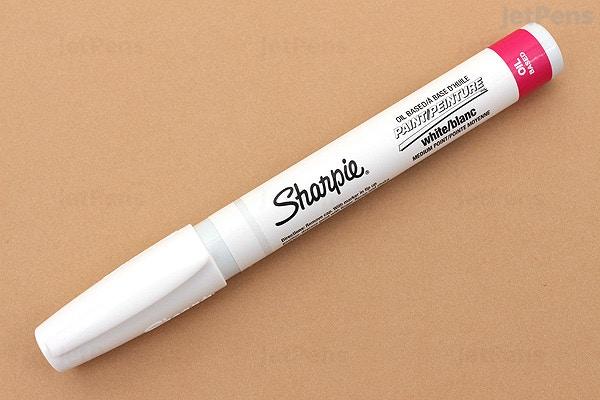 Sharpie Oil-Based Paint Marker, Fine Point, White Ink, Pack of 3