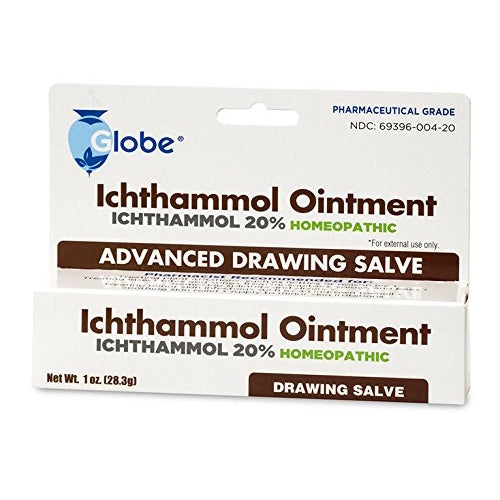 Globe Ichthammol Ointment 20%, (Drawing Salve) 1oz Tube28.3g