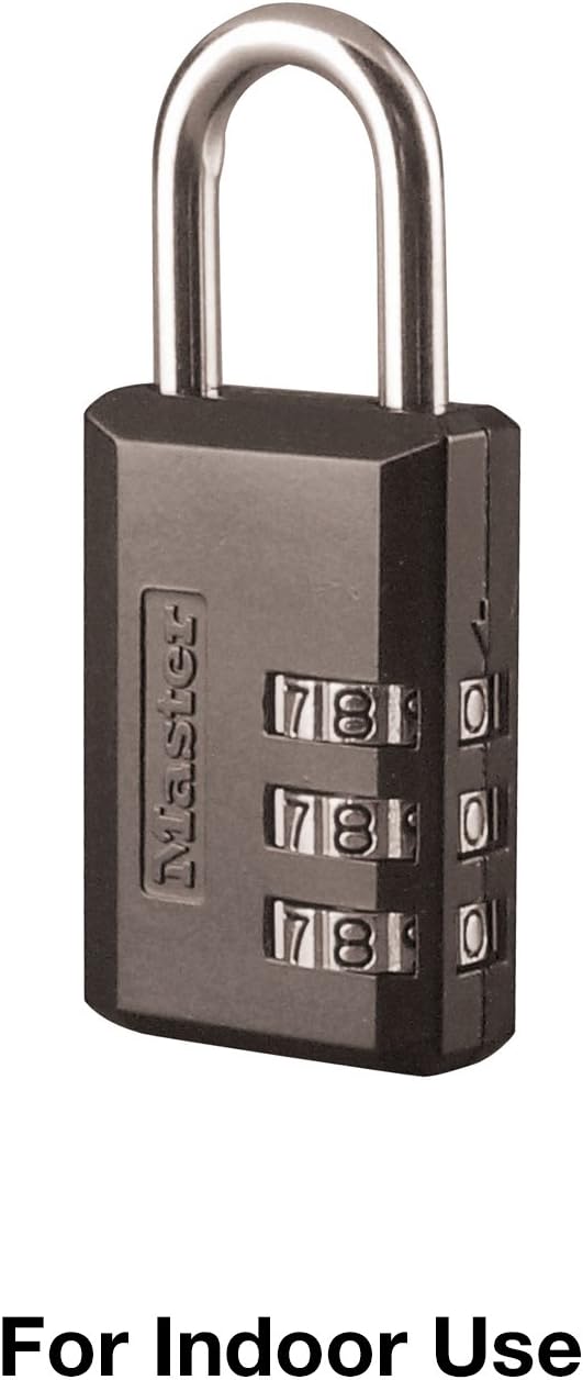 Master Lock Black Combination Padlock With Customizable 3 Digit Code ( 647D )