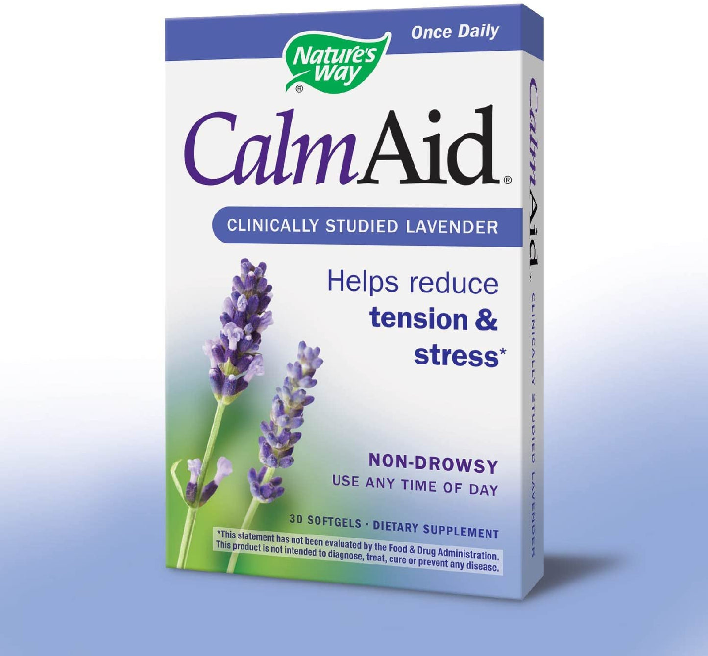Nature's Way CalmAid, Clinically Studied Lavender, Helps Reduced Tension & Stress, 30 Softgels