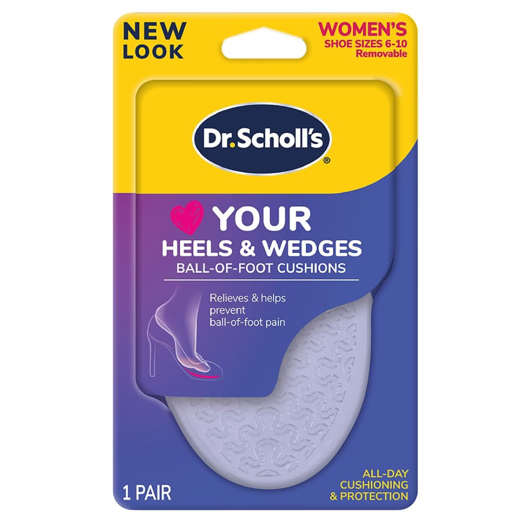 Dr. Scholl's HEEL CUSHIONS with Massaging Gel Advanced, (for Women's 6-10) 1 Pair PACKAGING MAY VARY