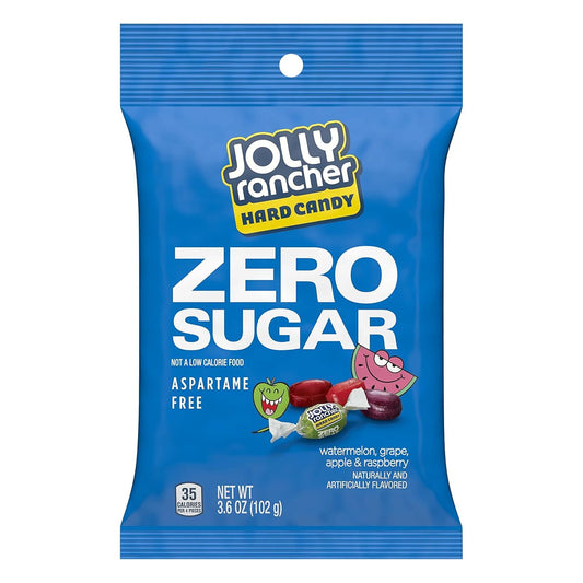 Jolly Rancher Hard Candy Zero Sugar, Watermelon, Apple & Raspberry Flavored, 3.6oz / 102g