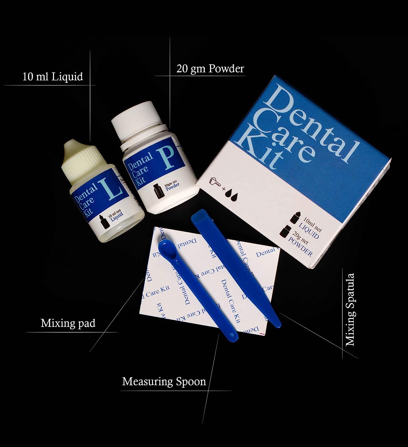 mastermedi Dental Care Kit Glue For Crown & Bridges Filing