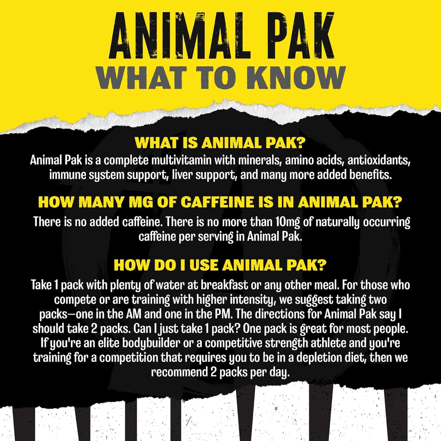 Animal Pak Ultimate Foundation Dietary Supplement Pill Packs, 44 packs