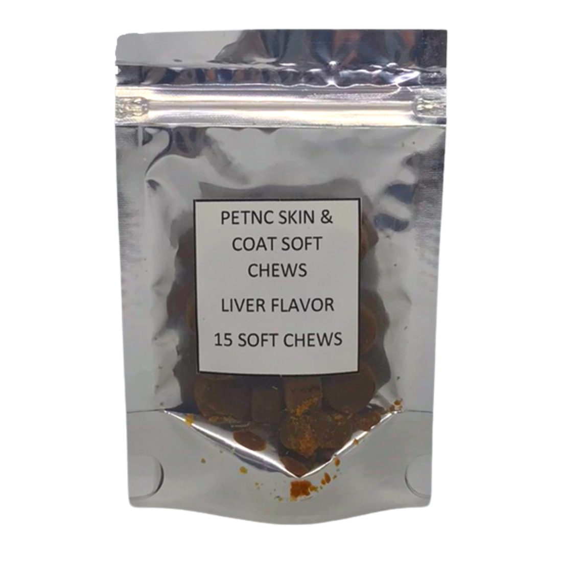 PetNC Skin & Coat Soft Chews with Omega-3 Fatty Acids Liver Flavor for All Dogs