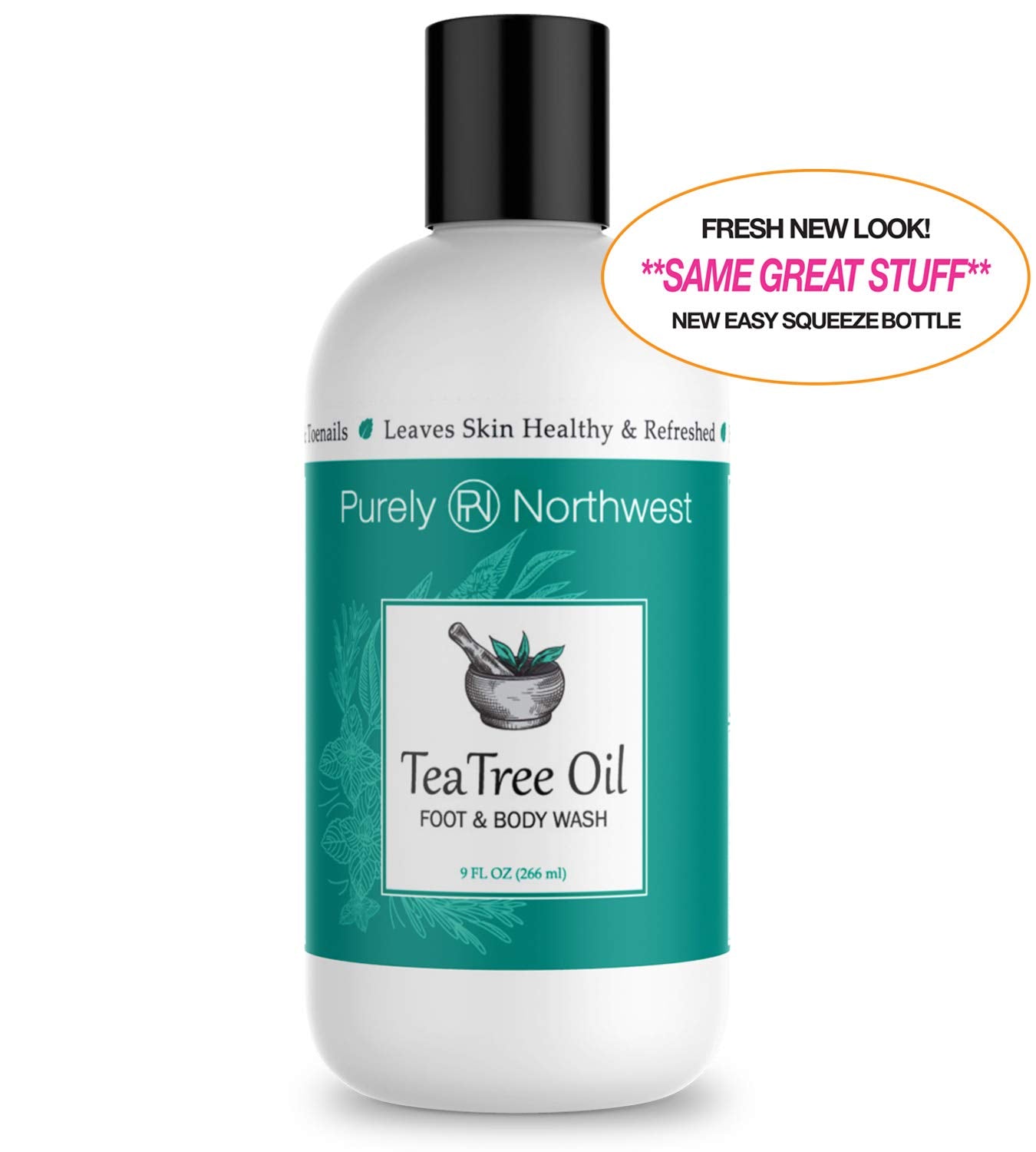 Purely Northwest Foot & Toenail Kit contains Tea Tree Oil Foot Soak, Tea Tree Oil Foot & Body Wash & Tea Tree Nail Blend
