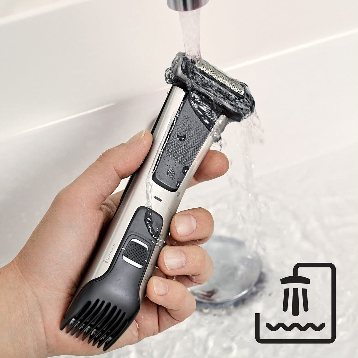 Philips Norelco Bodygroom Series 7000 Showerproof Body Trimmer & Shaver, BG7030/49