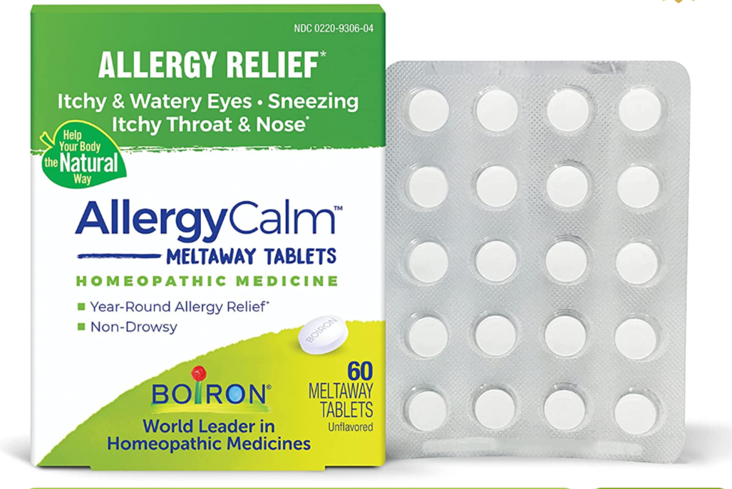 Boiron AllergyCalm  Homeopathic Medicine 60 Meltaway Tablets