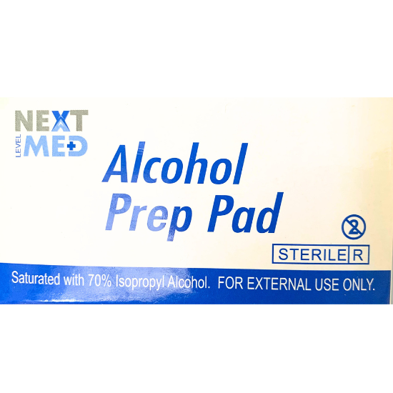 Next Level Med Disinfection Cotton Pads 100 Pieces Alcohol Prep Pad (NO BOX)