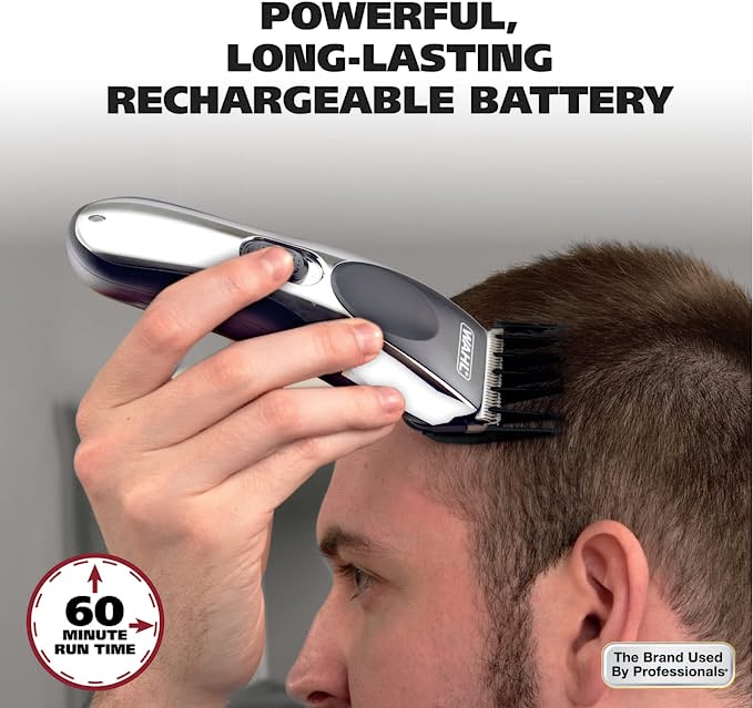 Wahl  Rechargeable Hair Clipper With Guards Model 79434 Hair Cutting Kit Premium Finishing Tools