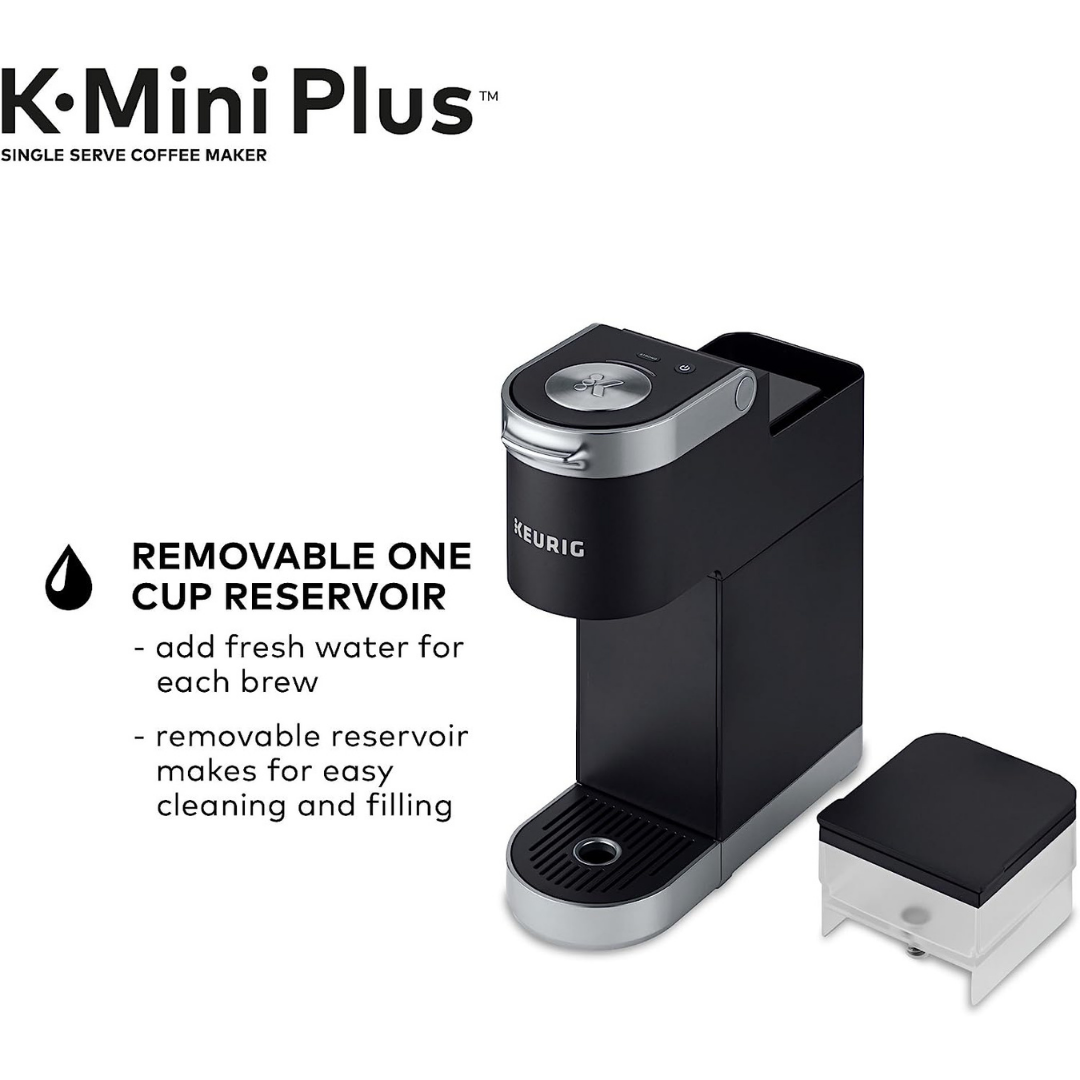 Keurig K-Mini Plus Single Serve K-Cup Pod Coffee Maker Matte Black, 6 to 12 oz