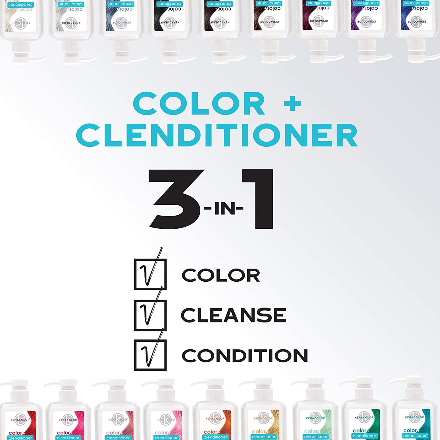 Keracolor Clenditioner + Clenditioner, Semi Permanent Hair Color Depositing Conditioner, Platinum, 12 fl.oz / 355ml