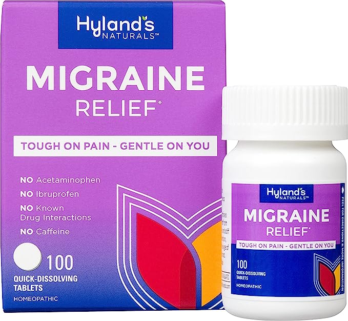 Hyland's Migraine Relief Tough on Pain - Gentle on You 100 Quick-Dissolving Tablets