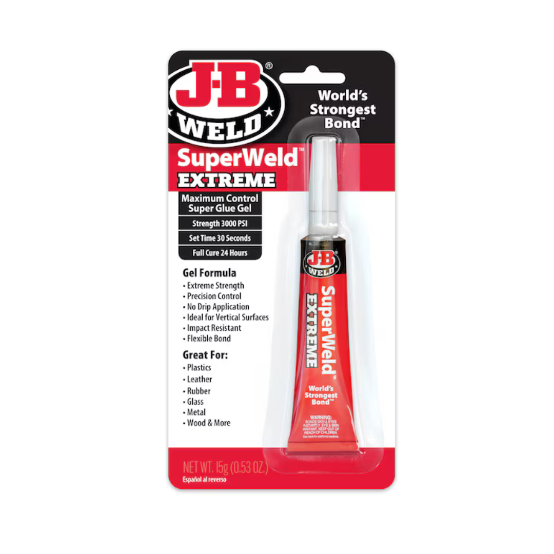 JB Weld SuperWeld Extreme Maximum Control Super Glue Gel 15g (33400)