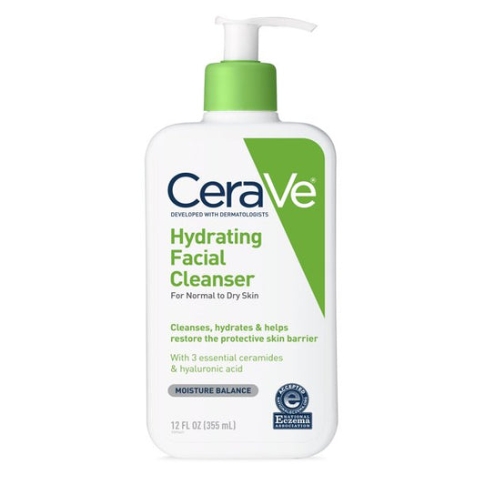 CeraVe Hydrating Facial Cleanser for Normal to Dry Skin 12oz / 355ml